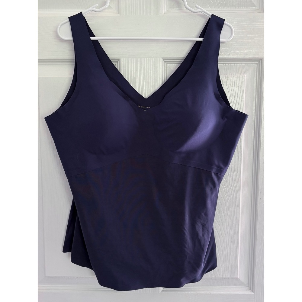 Honeylove LiftWear Cami 3X Navy‎ Blue Shapewear Support Tank Top